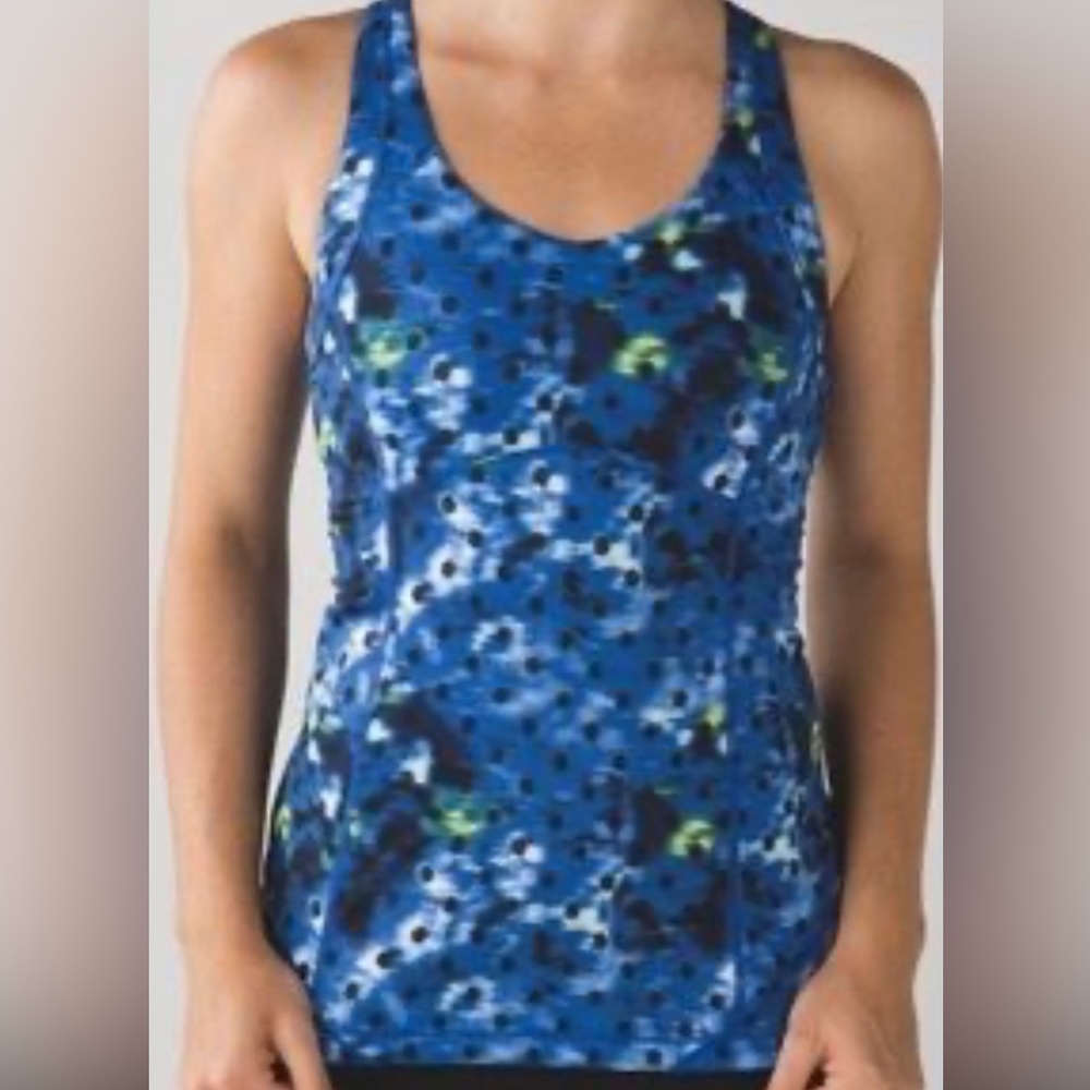 Lululemon Blue Multi Colored Tank